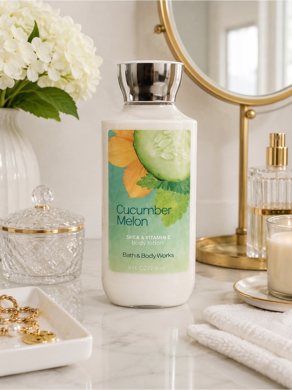 Bath & Body Works Cucumber Melon Body Lotion | Shea & Vitamin E Moisture | 8 oz